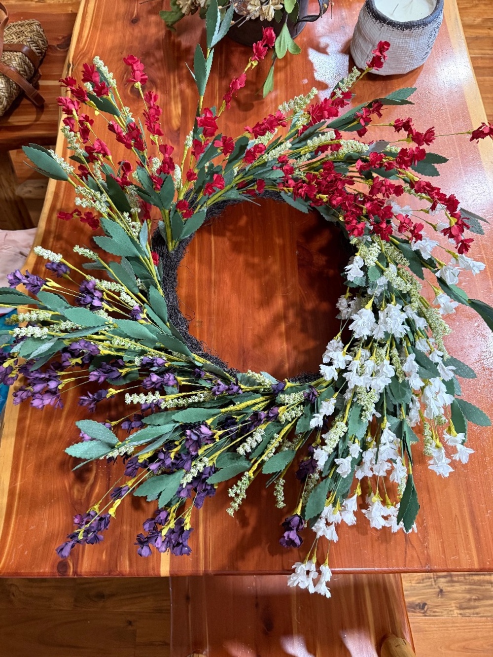 4th of July Memorial Day Labor Day grapevine WREATH